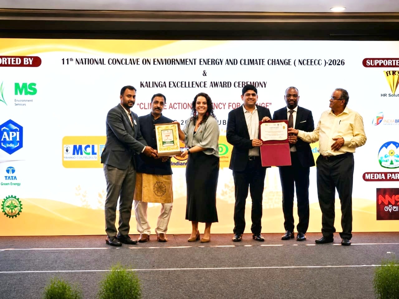 Tata Steel’s FAP Bamnipal Honoured with Kalinga Environment Excellence National Award