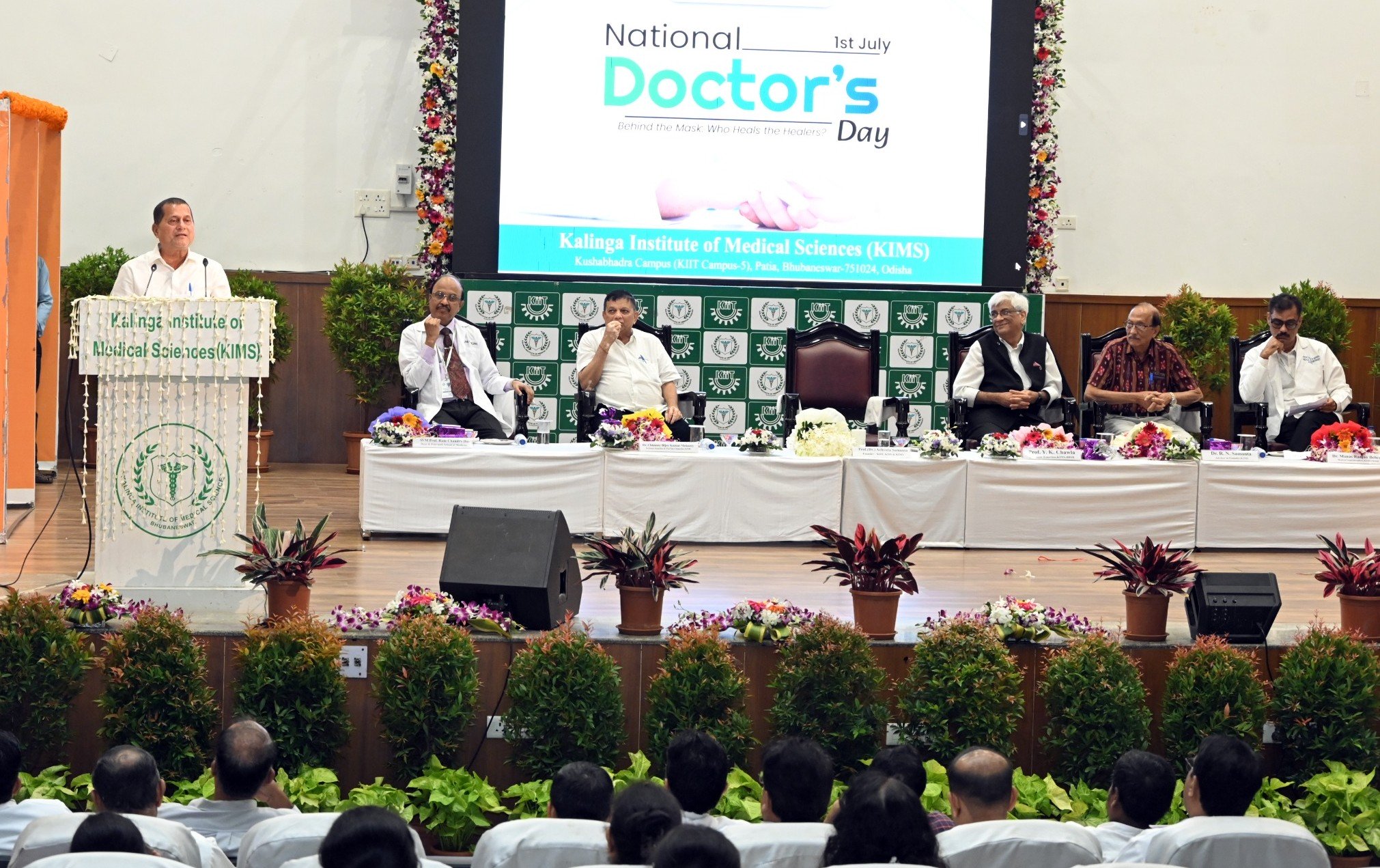 KIIT and KISS Founder Dr. Achyuta Samanta Lauds Medical Fraternity as National Doctors’ Day is Celebrated at KIMS